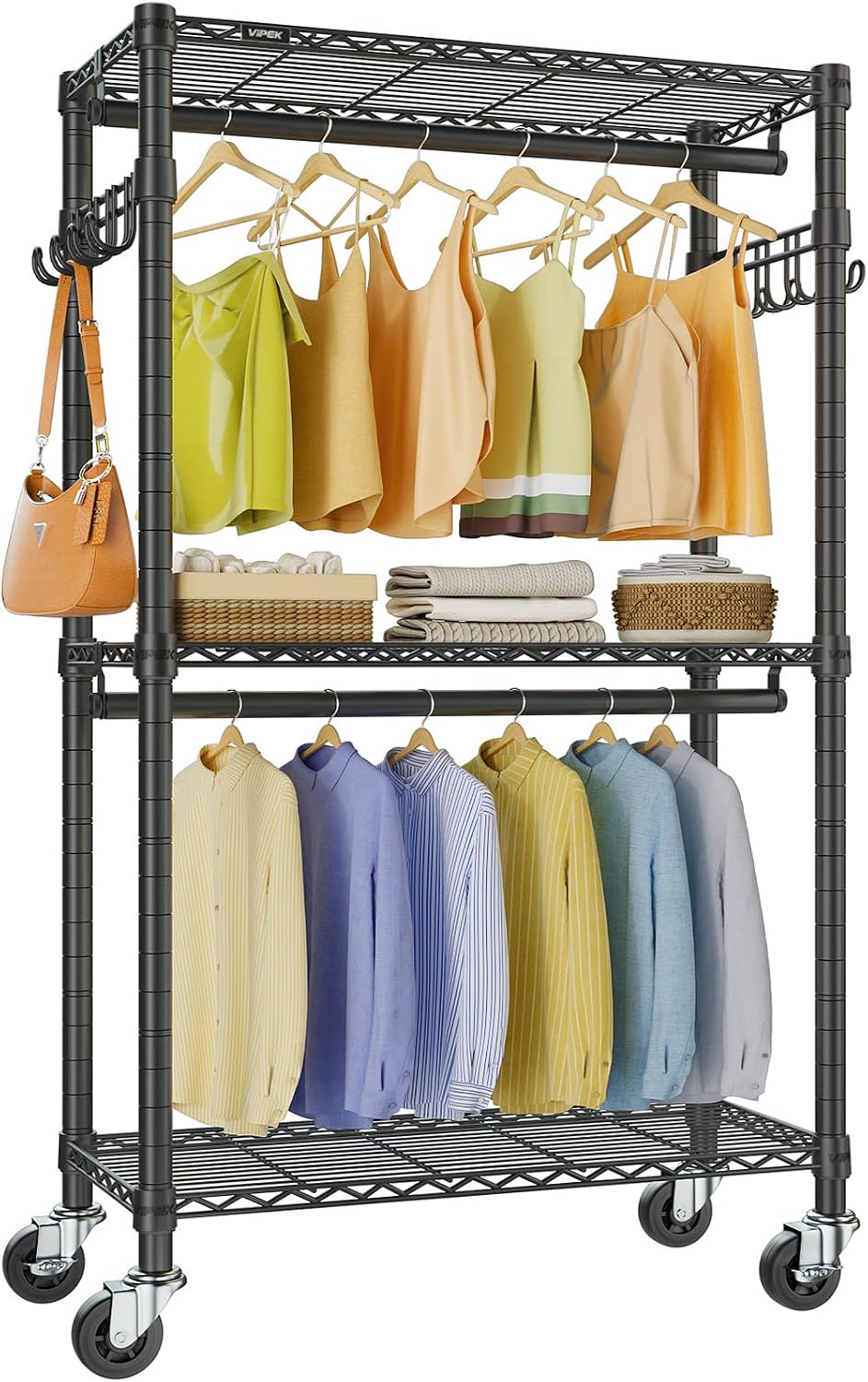 VIPEK R2 Mini Rolling Clothes Rack Portable Closet for Hanging Clothes