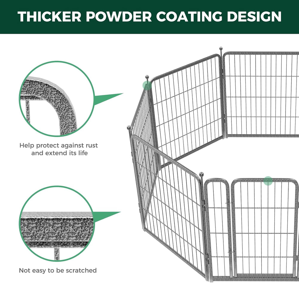 FXW Aster Dog Playpen Designed for Yard, 32" H, 32 Panels