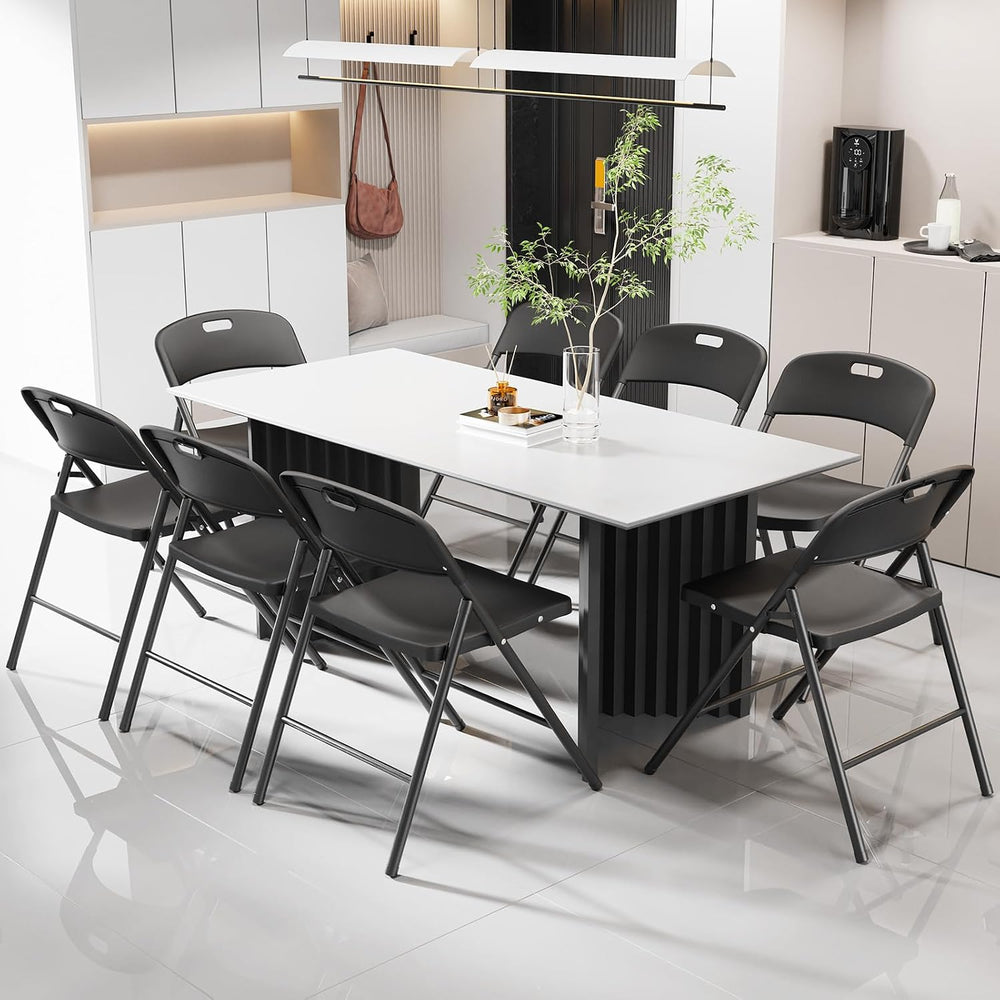 VINGLI Folding Chairs, Plastic Foldable Chair, Capacity up to 350 lbs, Portab...