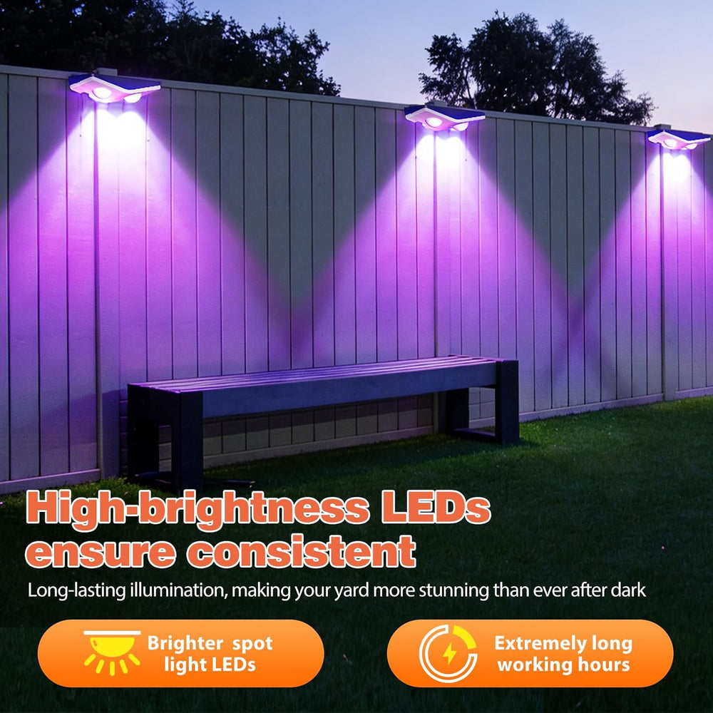 Outdoor Fence Lights Plug in, 50FT RGBIC LED Fence Lights, App & Remote C...