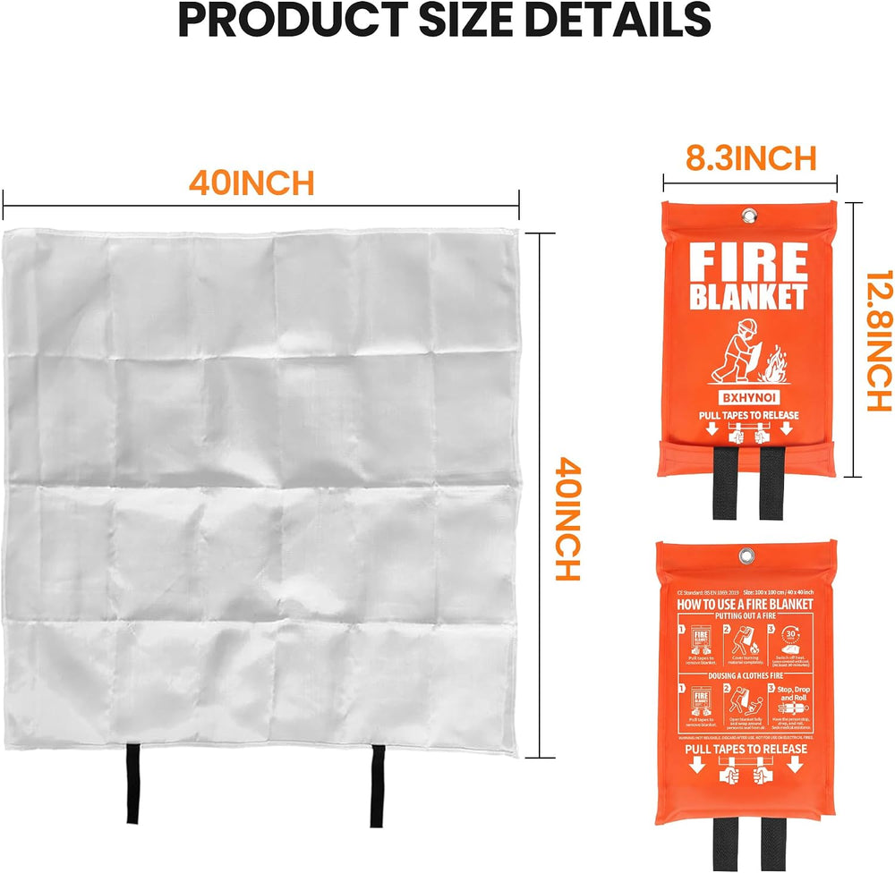 Fire Blanket for Kitchen and Home Camping Car Emergency Survival Safety,40&qu...