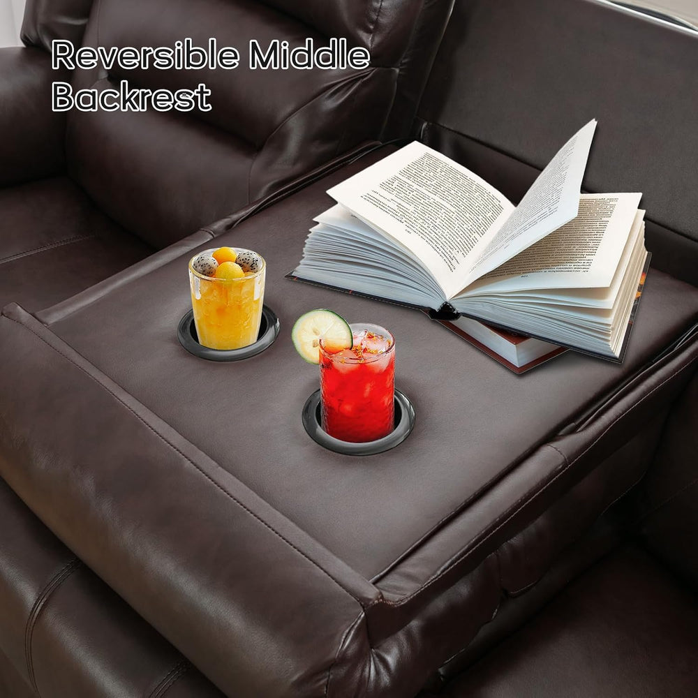 EBELLO Faux Leather Power Recliner Sofa Set, Electric Recliner Chair, Lovesea...