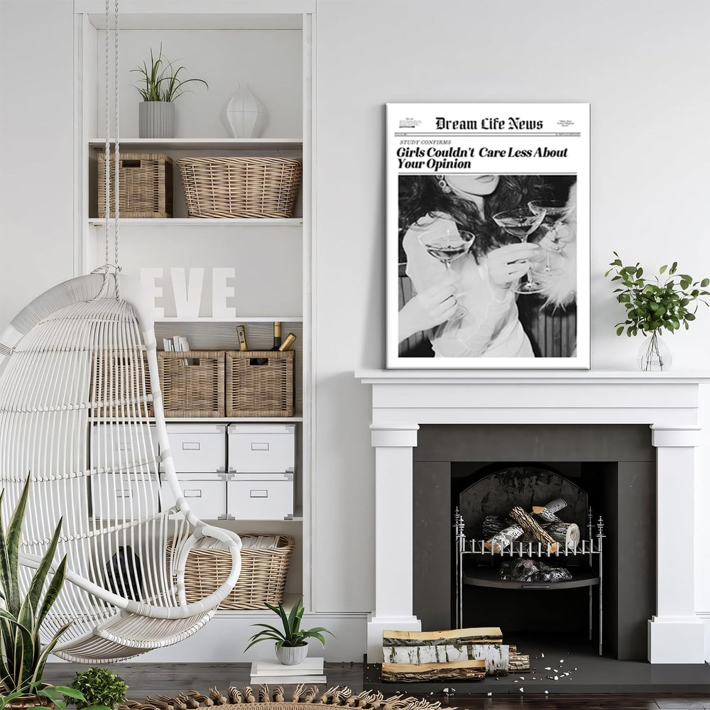 Trendy The New York Times Wall Art 12x16in Framed, Black and White Elegant Ur...