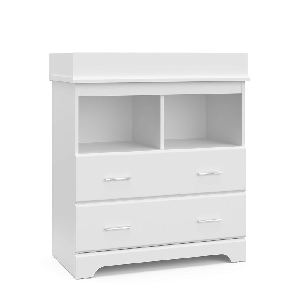 Storkcraft Brookside 2 Drawer Changing Table Dresser, White
