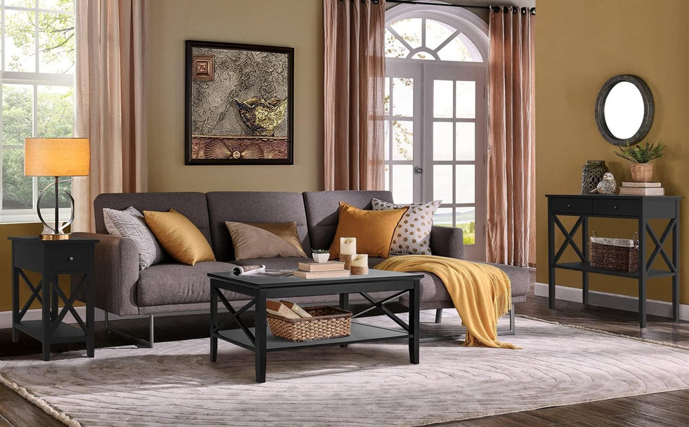 ChooChoo End Table, Flip Top Narrow End Table with Drawer