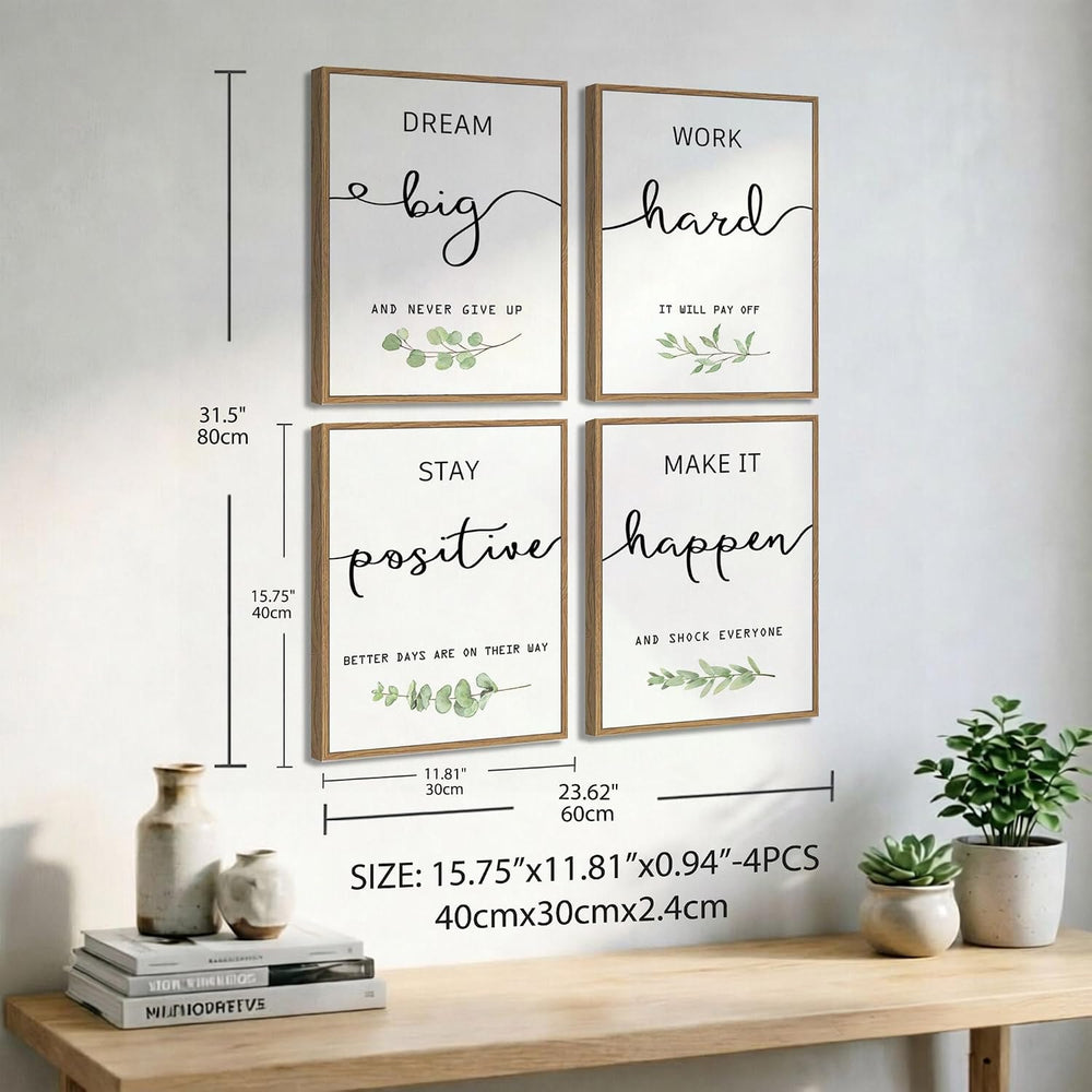 Office Wall Art Inspirational Prints Motivational Decor 12”x16”Framed