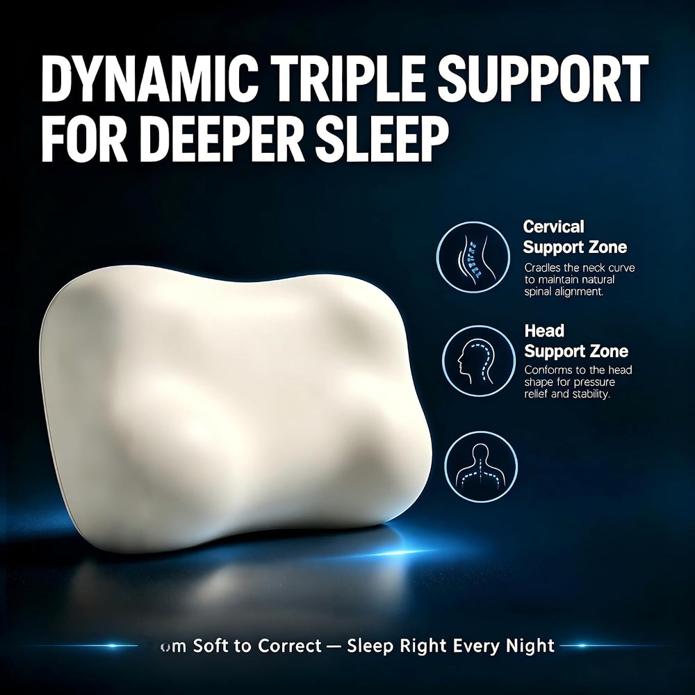 Cervical Neck Pillow for Neck Pain Relief, Ergonomic Side Sleeper Cloud Deep ...