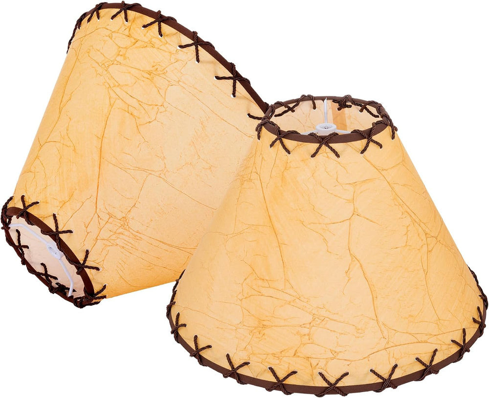 Wellmet Set of 2 Parchment Lampshade, No Assembly Required, 6"x 16"...