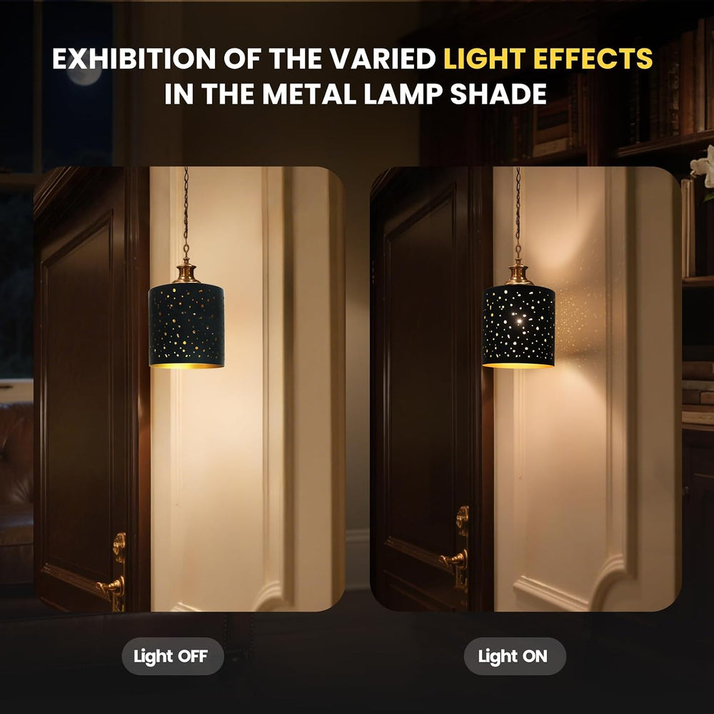 2 Pack Small Metal Lamp Shades, Cylinder Metal