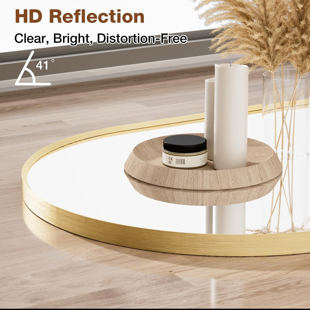 20"x30" Brushed Gold Oval Bathroom Mirror for Over Sink, Vanity Mirror