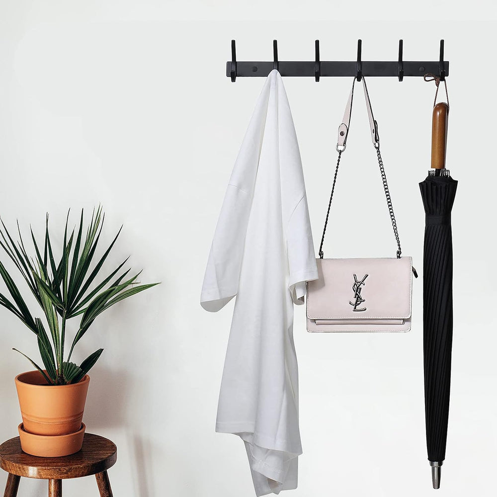 FANYITY 2 Pack Black Coat Rack Wall Mount, 24 Inch Coat Hooks for Wall, Entry...