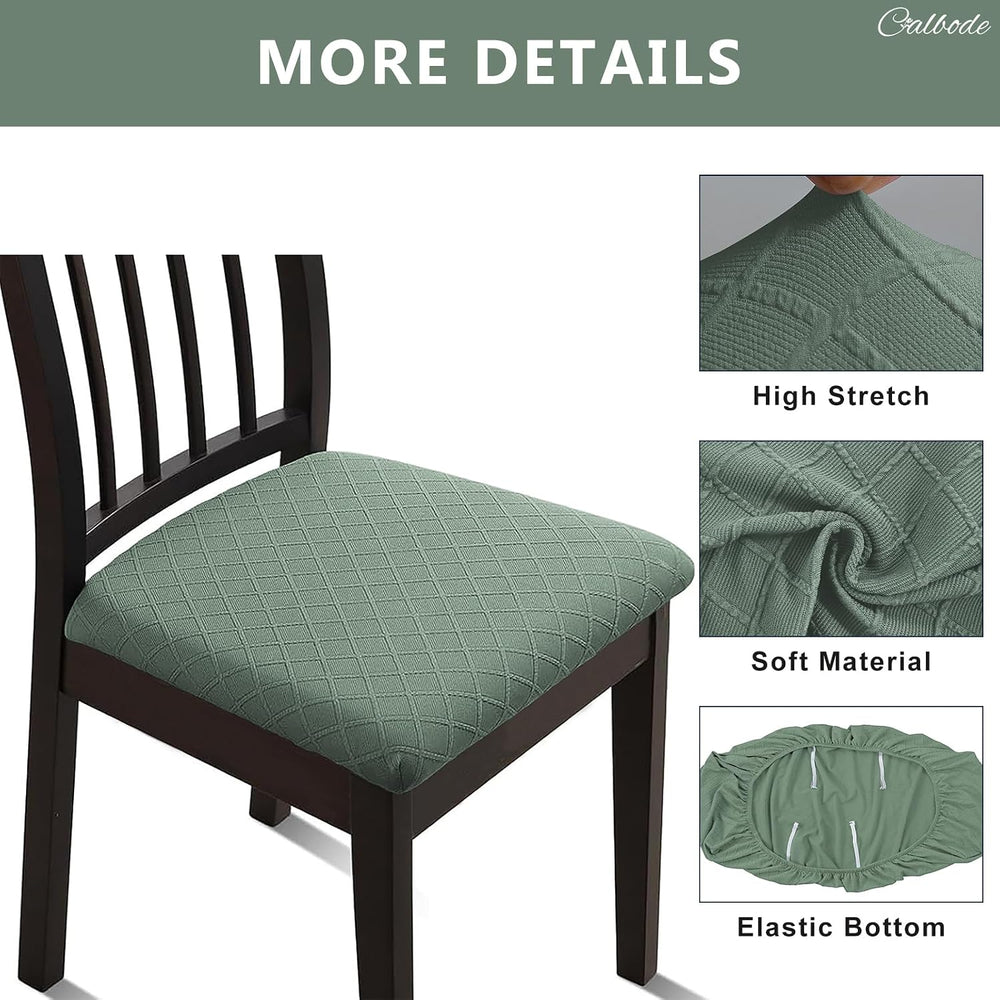 CALBODE 5Pcs Waterproof Seat Cover Set for Dining Chair & Bench,Sage Green