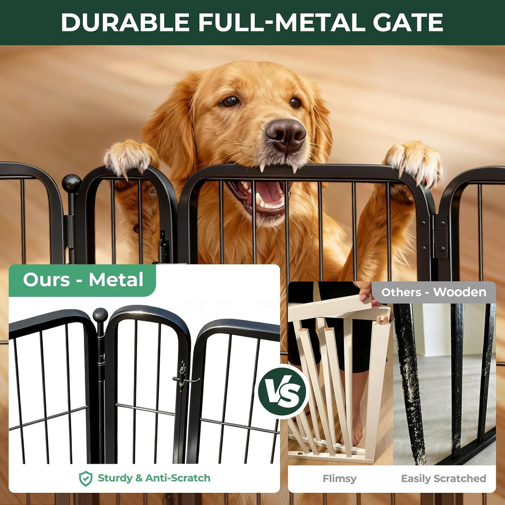 FXW Dog Gate, Extra Wide Adjustable for Openings Up to 219", 40" H