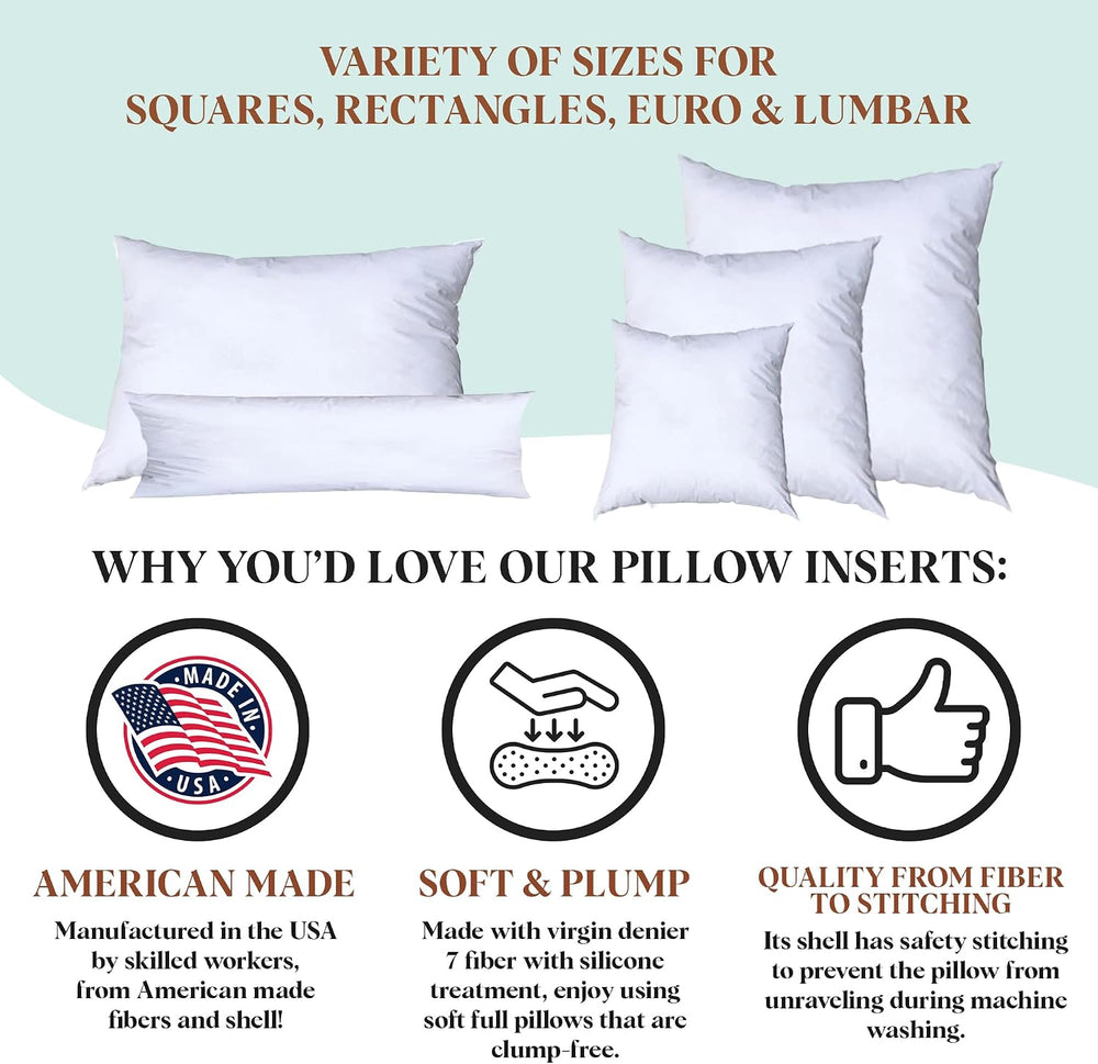 Pillowflex Premium Polyester Pillow Insert - 21x27 Soft Decorative Pillow