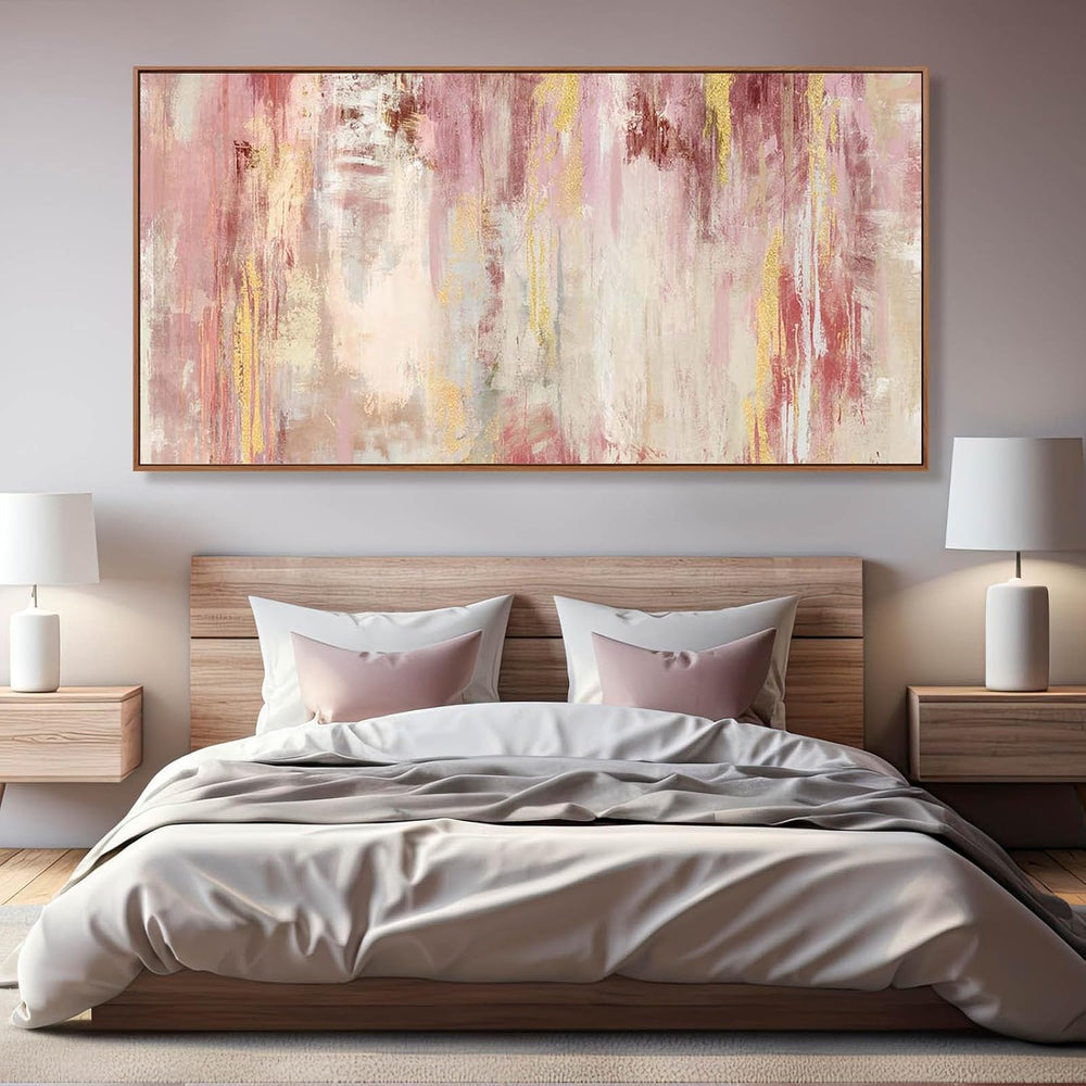 Extra Large Canvas Art Framed Wall Art for Living Room Decor Pink Pictures fo...