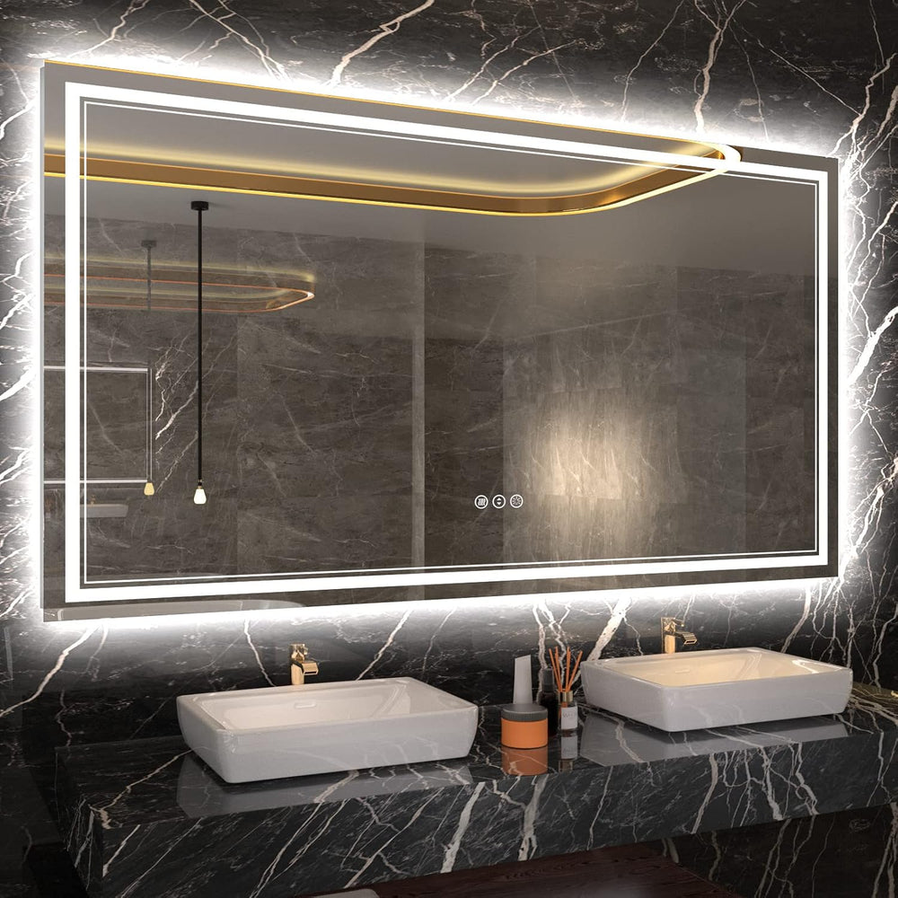 60x36 Inch LED Bathroom Mirror with Lights