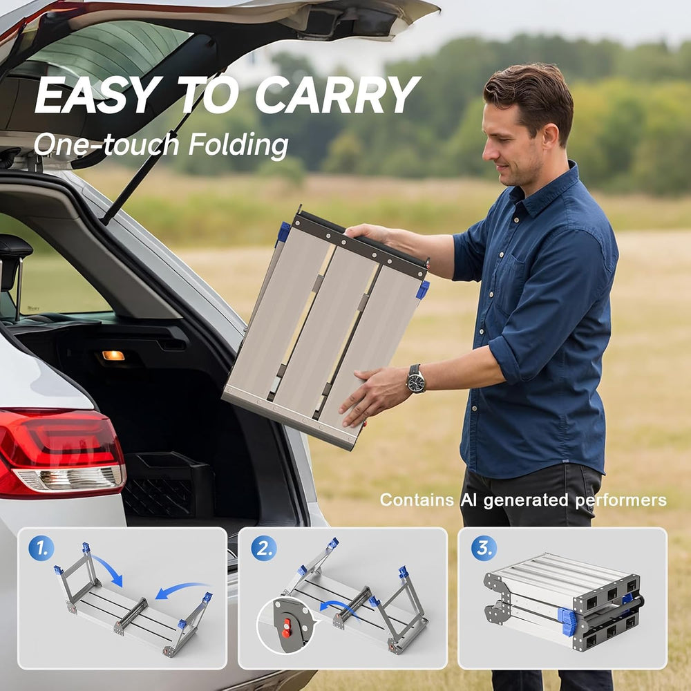 Loyoda Folding Work Platform for Adults, Portable Aluminum Step Stool 500lb