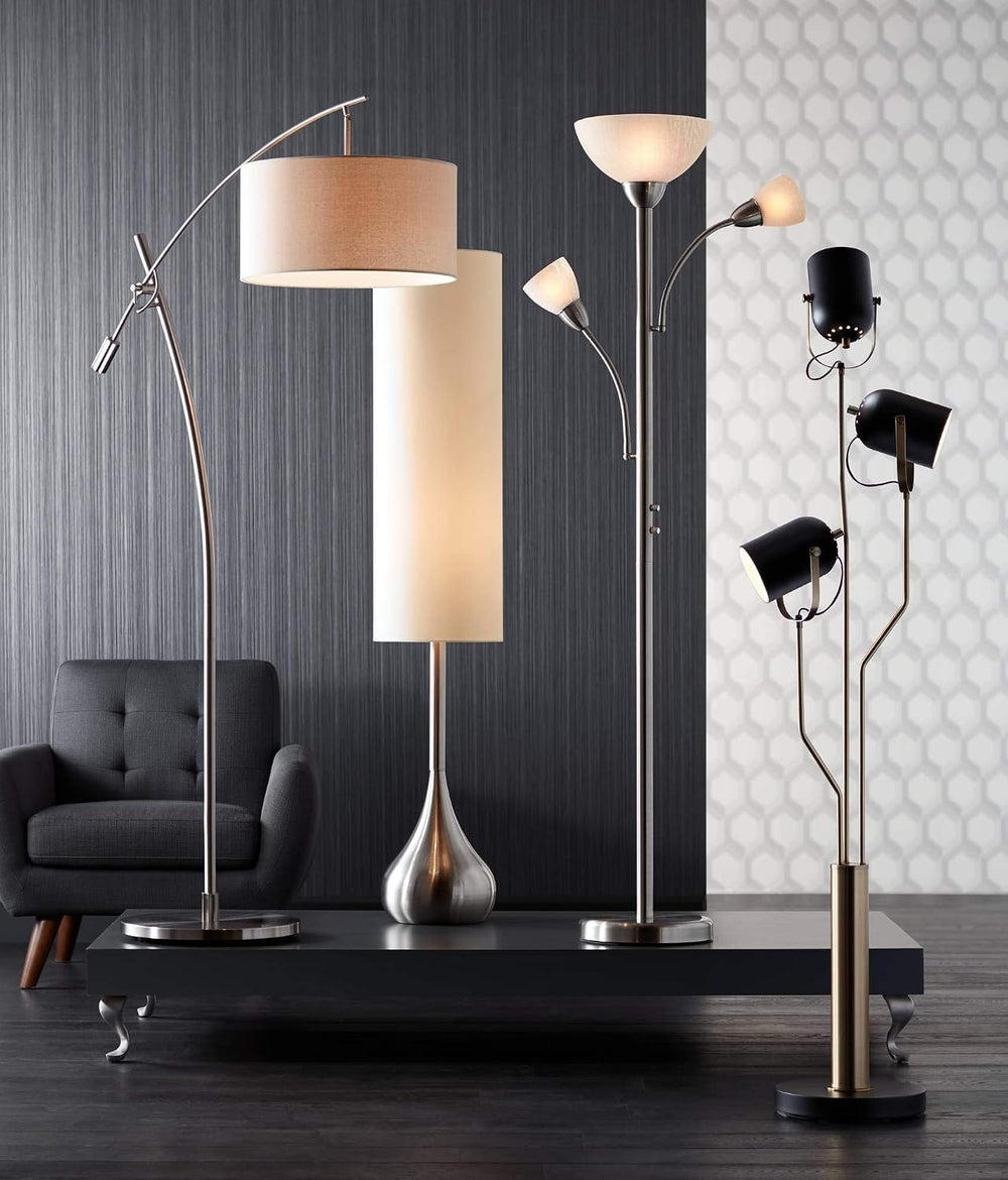 Raymond Brushed Nickel Adjustable Boom Arc 69" Tall Floor Lamp