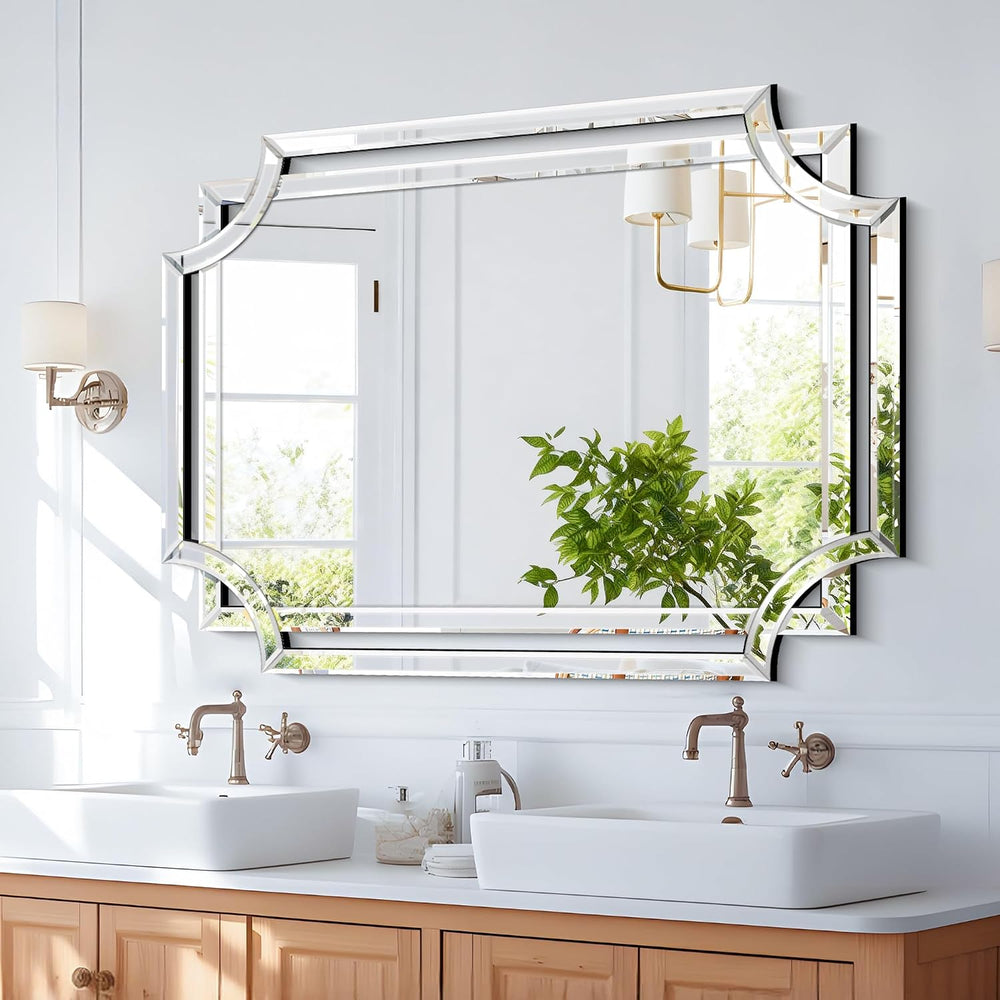 Chende 36"x47" Large Mirror for Wall, Elegant Rectangular Decorativ...