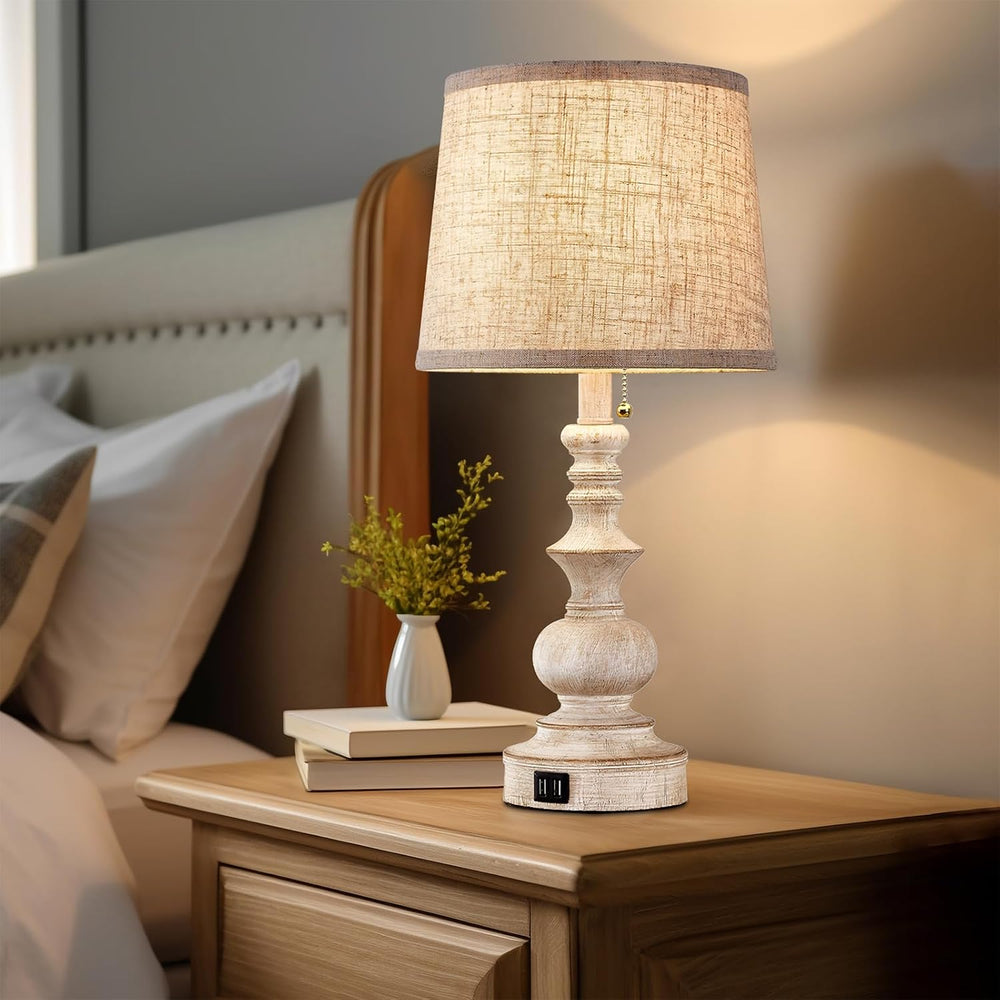 Drawealth Table Lamps for Bedrooms Set of 2 Farmhouse Bedside Lamps for Night...