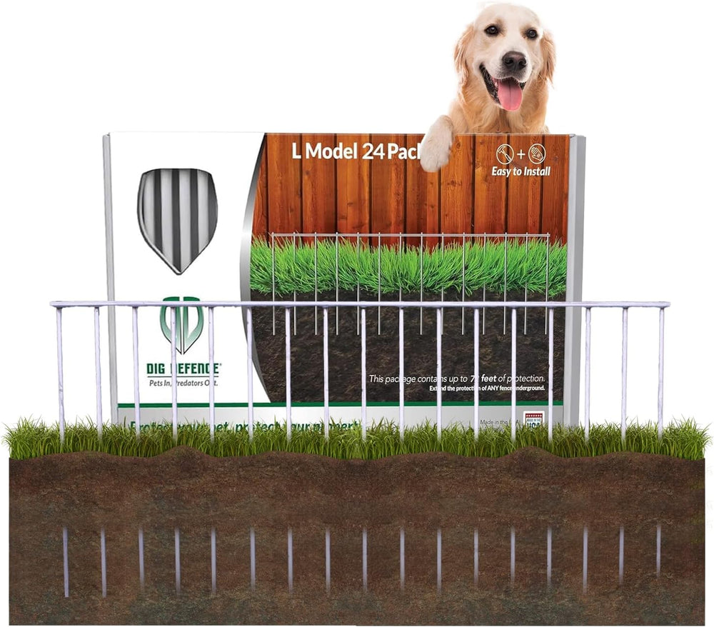 Dig Defence Original Animal Barrier Garden Fence - Large, 24 Pack