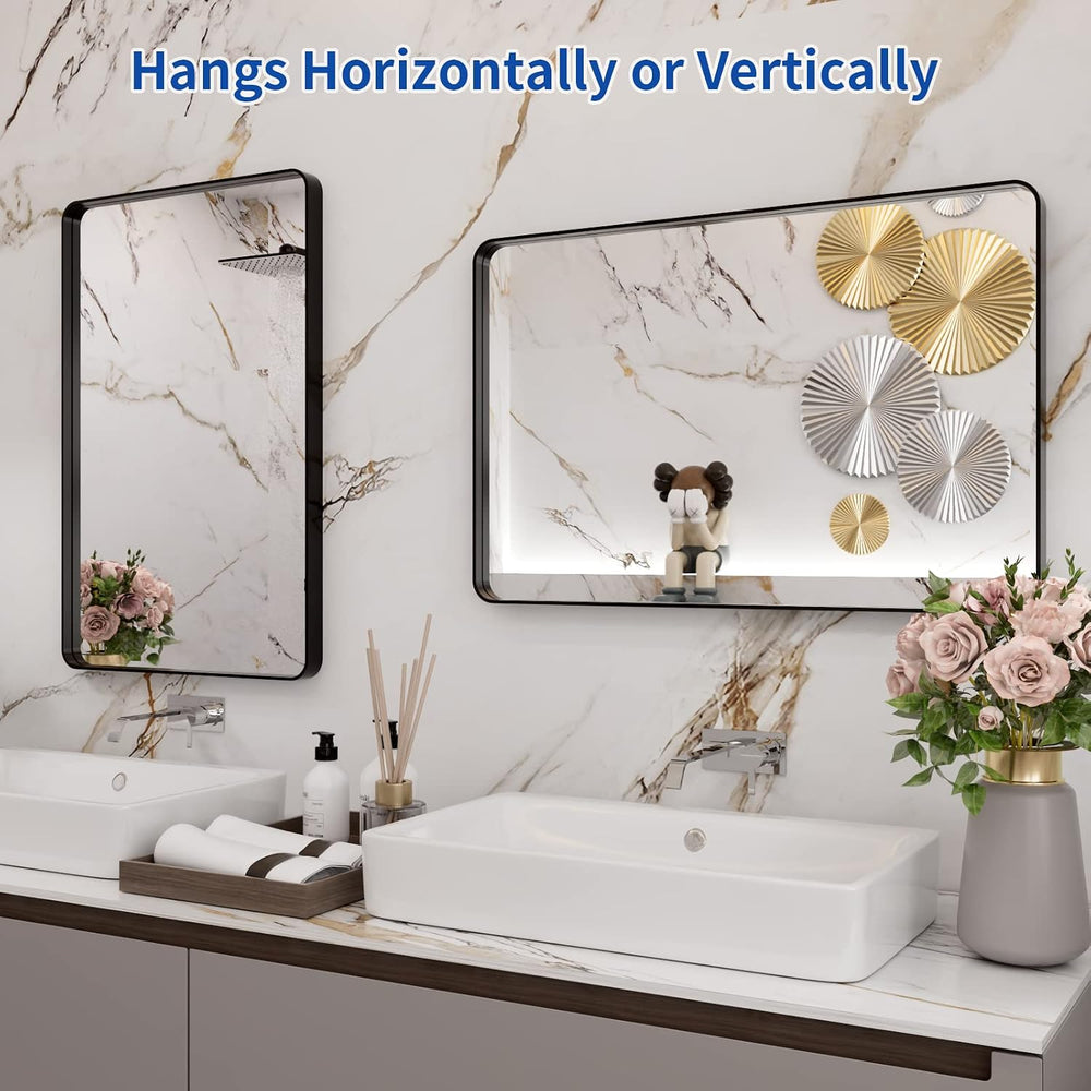 WEER Bathroom Vanity Mirror Black 20X30 Inch