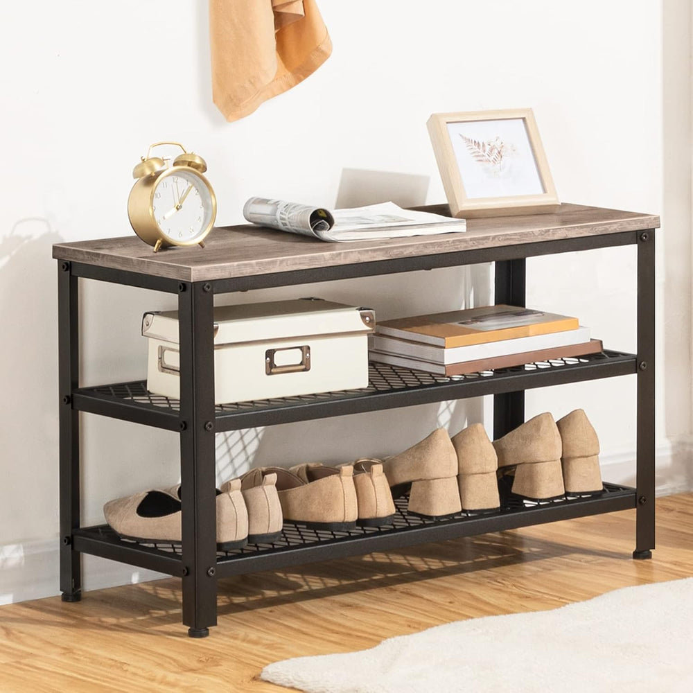 HOOBRO Hall Tree Entryway Storage Bench, Coat Rack Shoe Bench, Shoe Rack Orga...