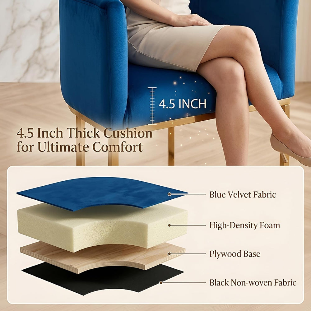 HNY Modern Counter Height Velvet Fabric Upholstered Counter Stools Set of 3, ...