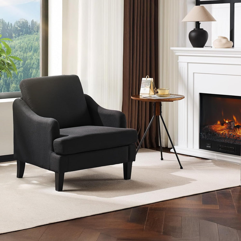 VINGLI Accent Chair, Small Cozy Upholstered Armchair, Compact Reading Chair