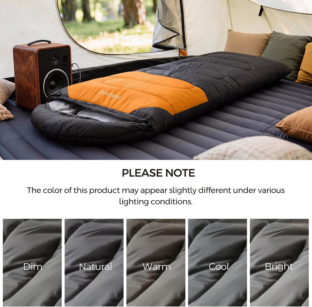 FARLAND Sleeping Bags for Adults Cold Weather & Camping, Fleece-Lined
