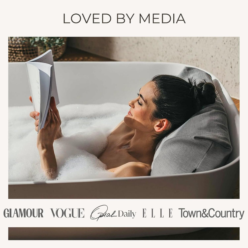 BADESOFA® Luxury Bath Pillow S in Grey, Thick & Quick-Drying