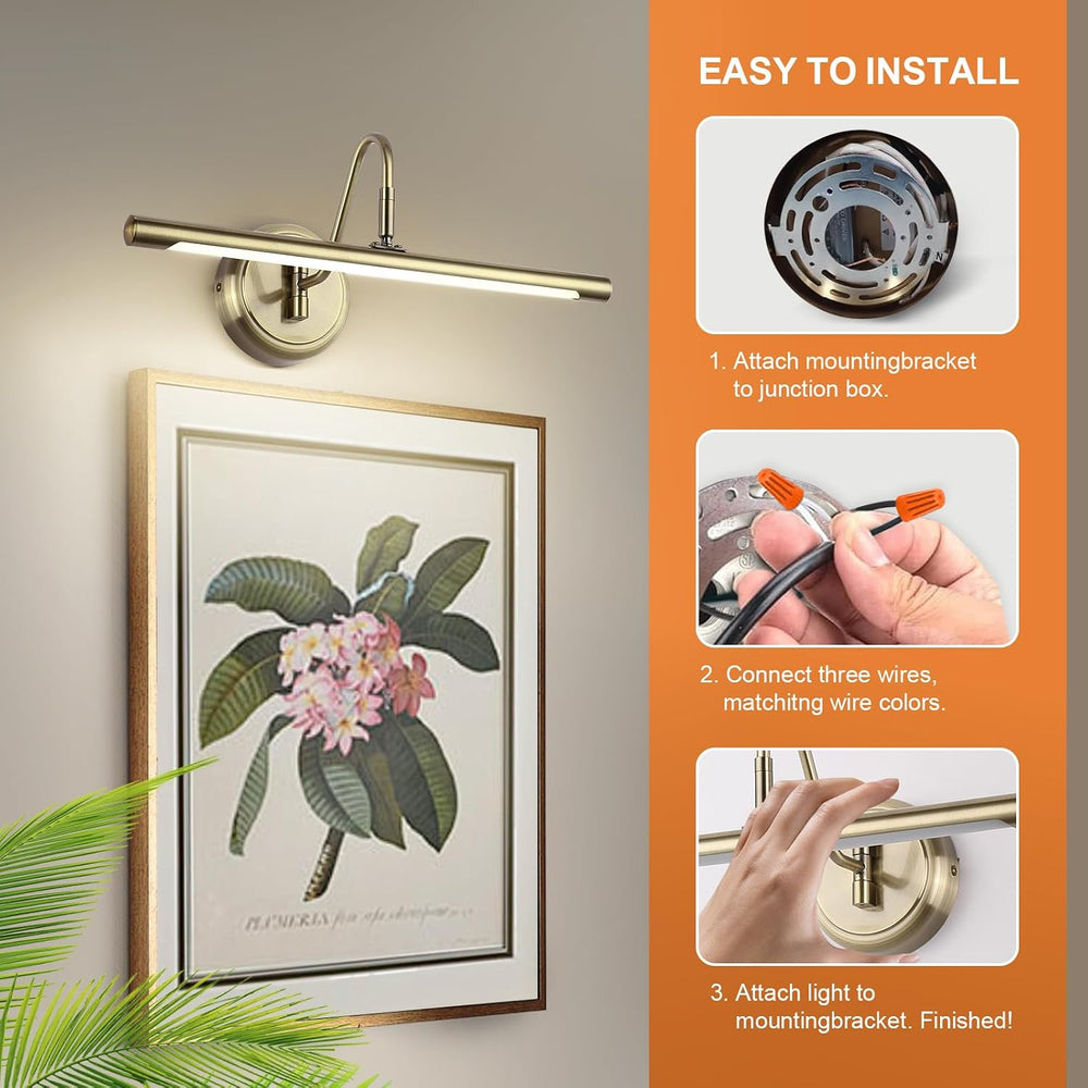 JOOSENLUX Modern LED Picture Lights Fixtures,Art Decor Metal Artwork Mini Acc...