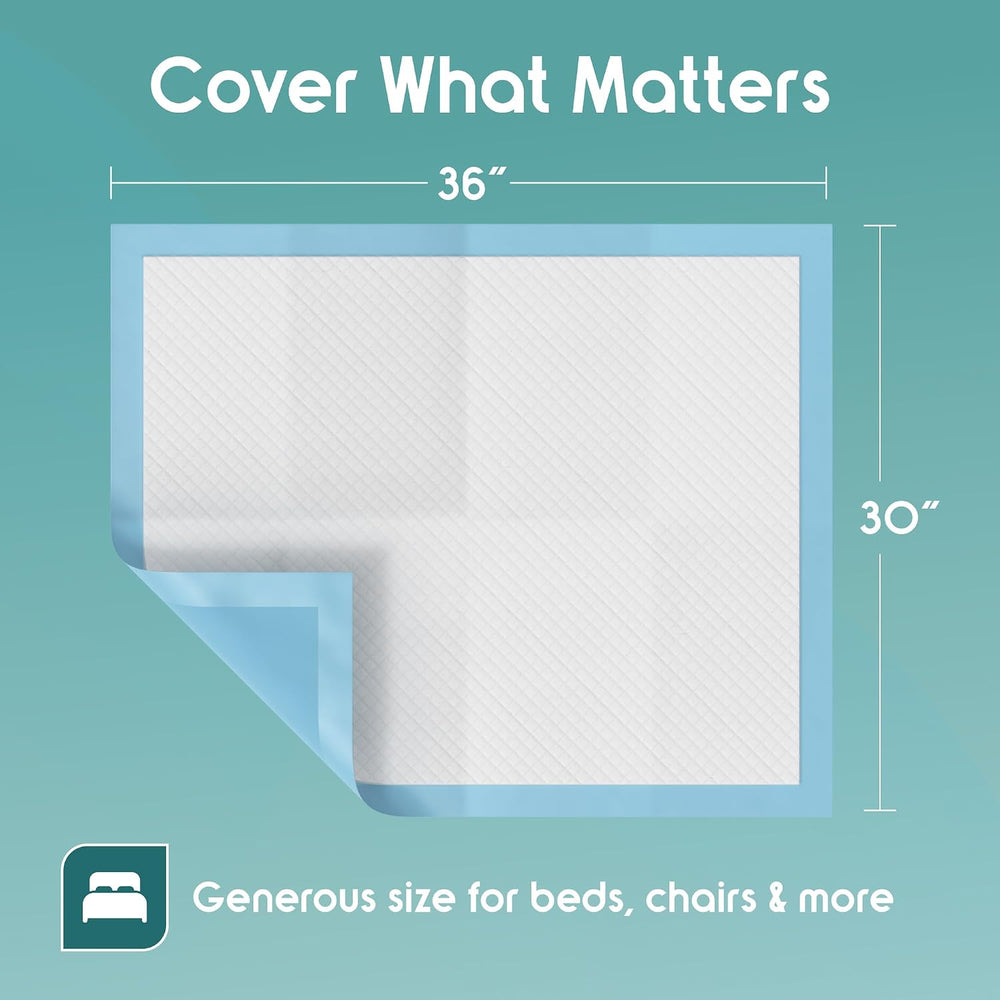 Inspire Brand Disposable Underpads Value Pack 30" x 36" Case of 50