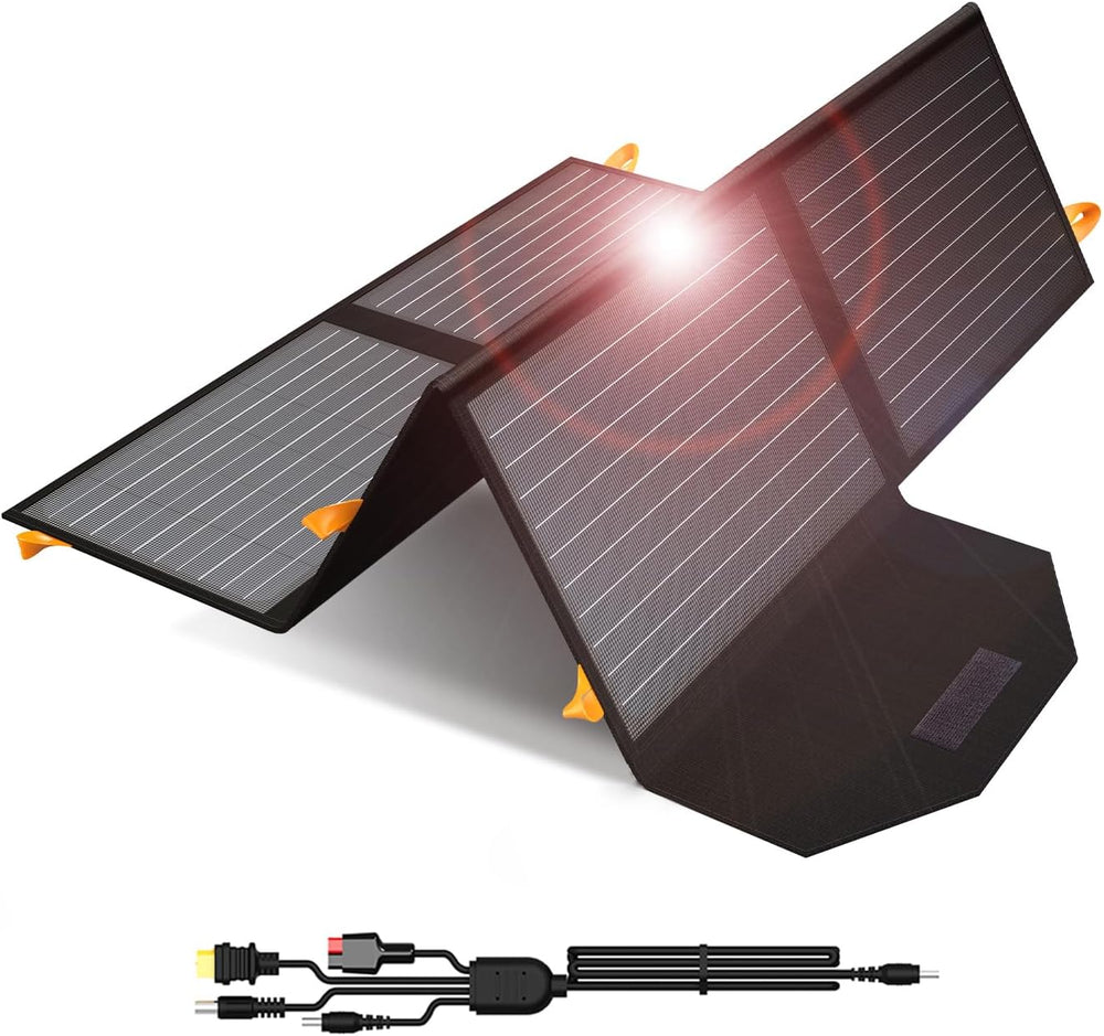 [Upgraded] FlexSolar 60W Portable Solar Panels Chargers IP65 Waterproof