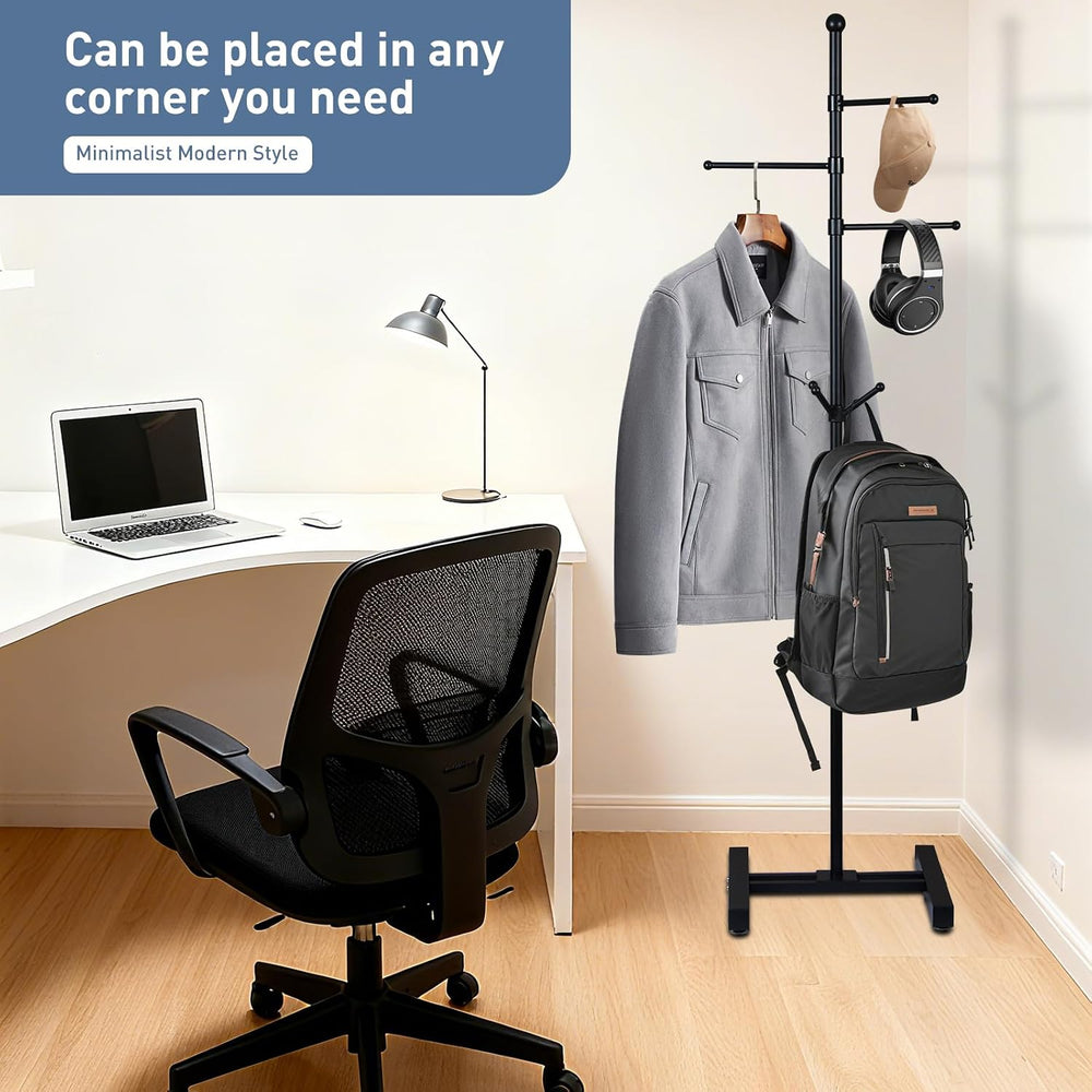 Metal Coat Rack Freestanding heavy duty,modern coat rack Sturdy Coat Tree Sta...