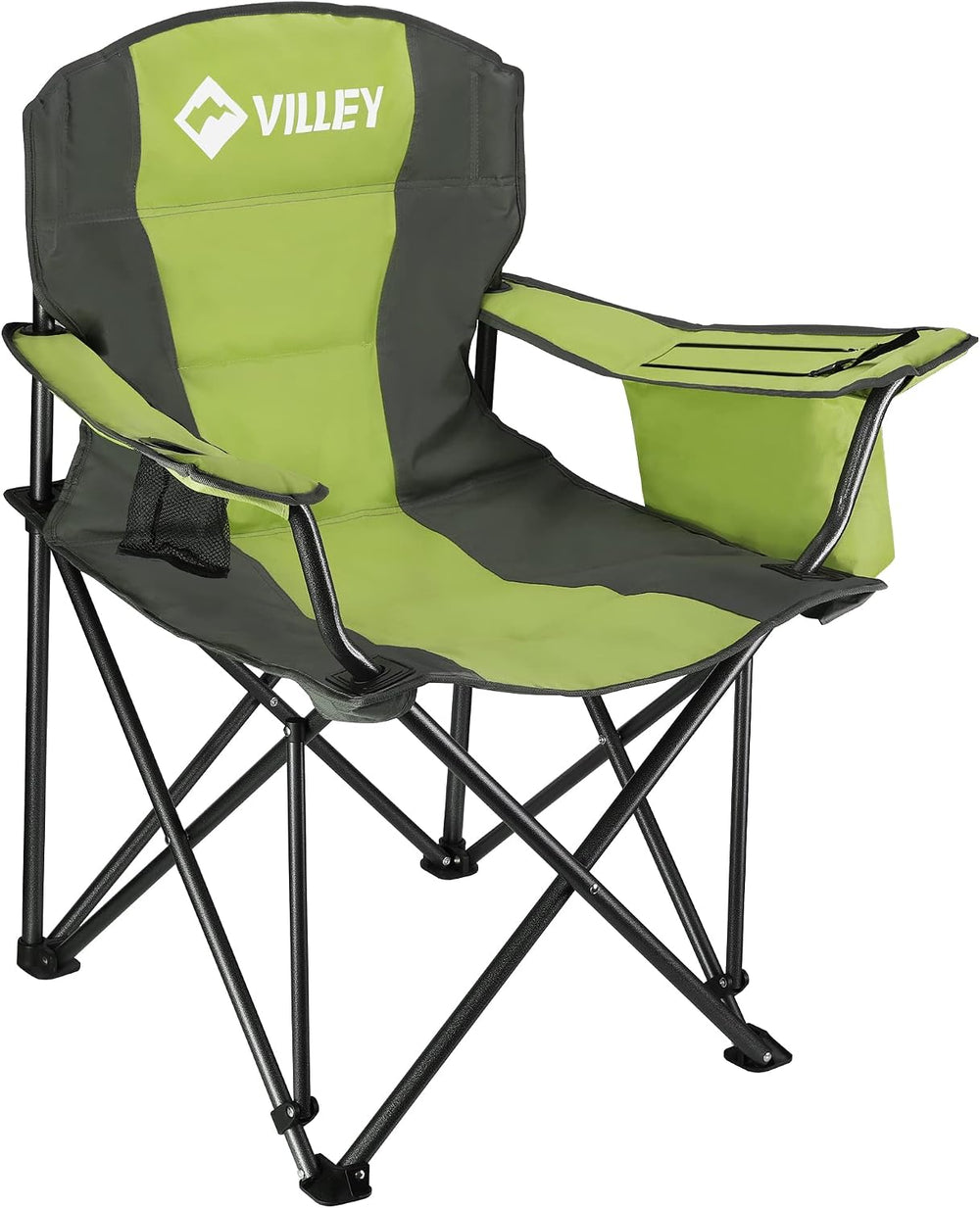 VILLEY Oversized Folding Camping Chair, Portable Outdoor Chair