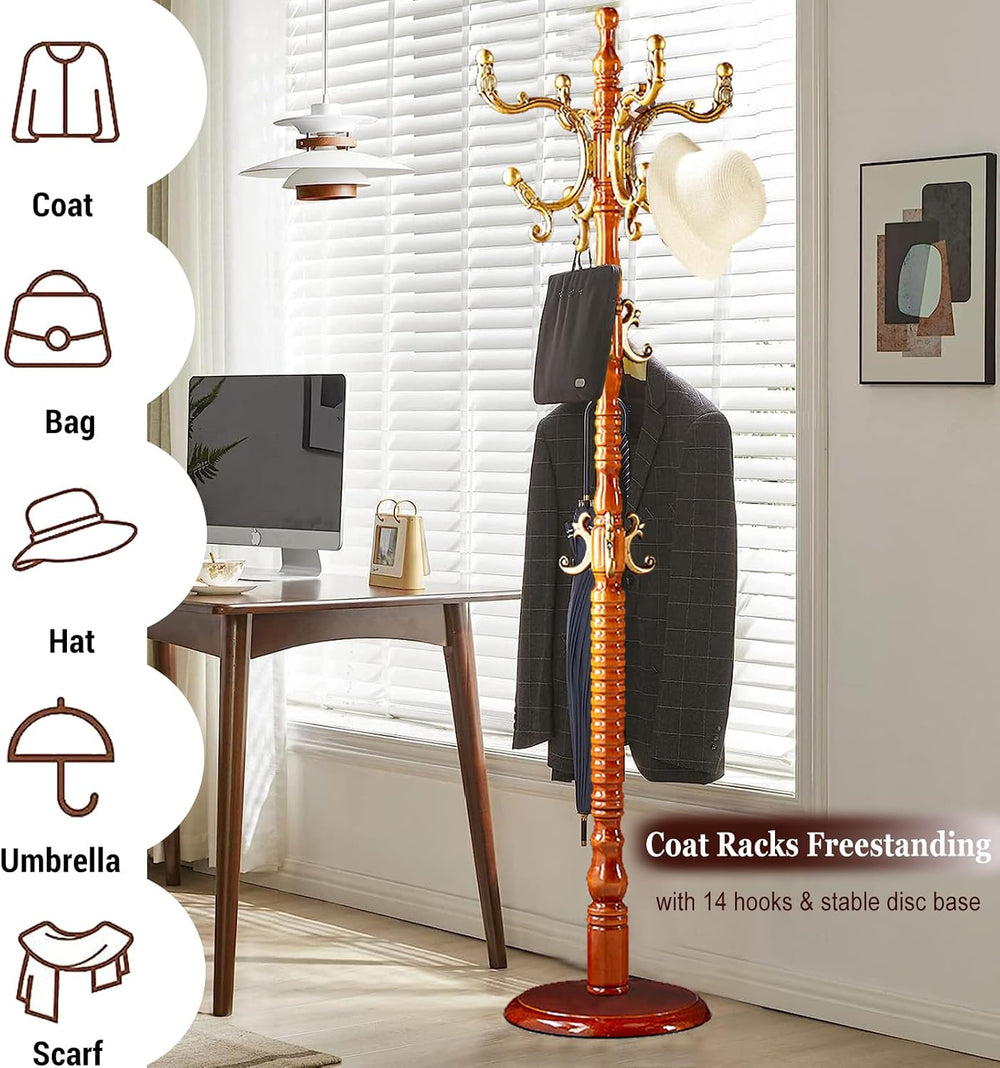 Coat Racks Free standing, Adjustable Height, Begonia