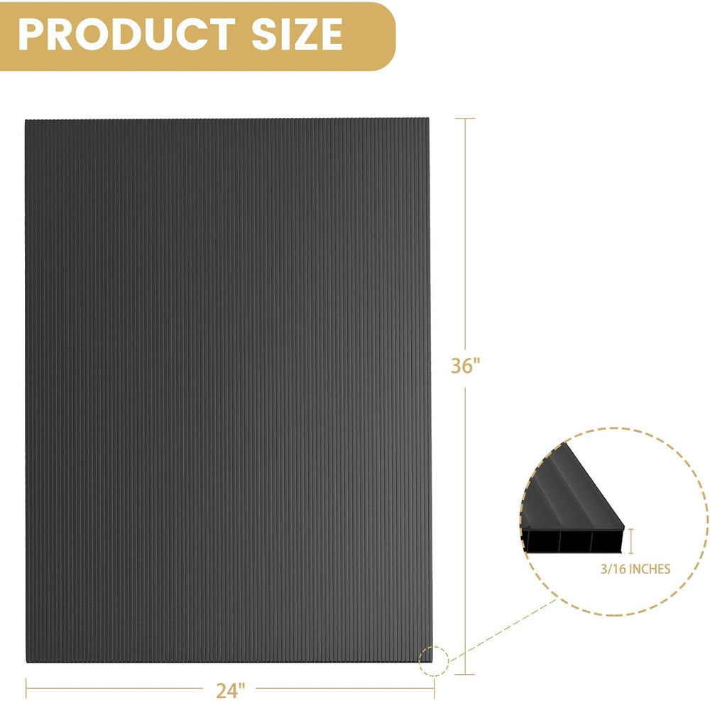 2 Pack Corrugated Plastic Board for Indoor and Outdoor Use, 4 Mm Thick Poster...