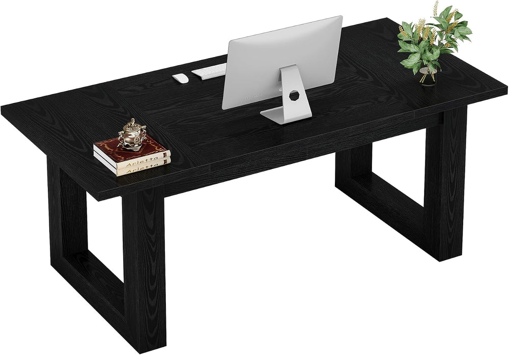 Tribesigns 63-Inch Executive Desk, Modern Wood Office Desk, Large Computer Ta...