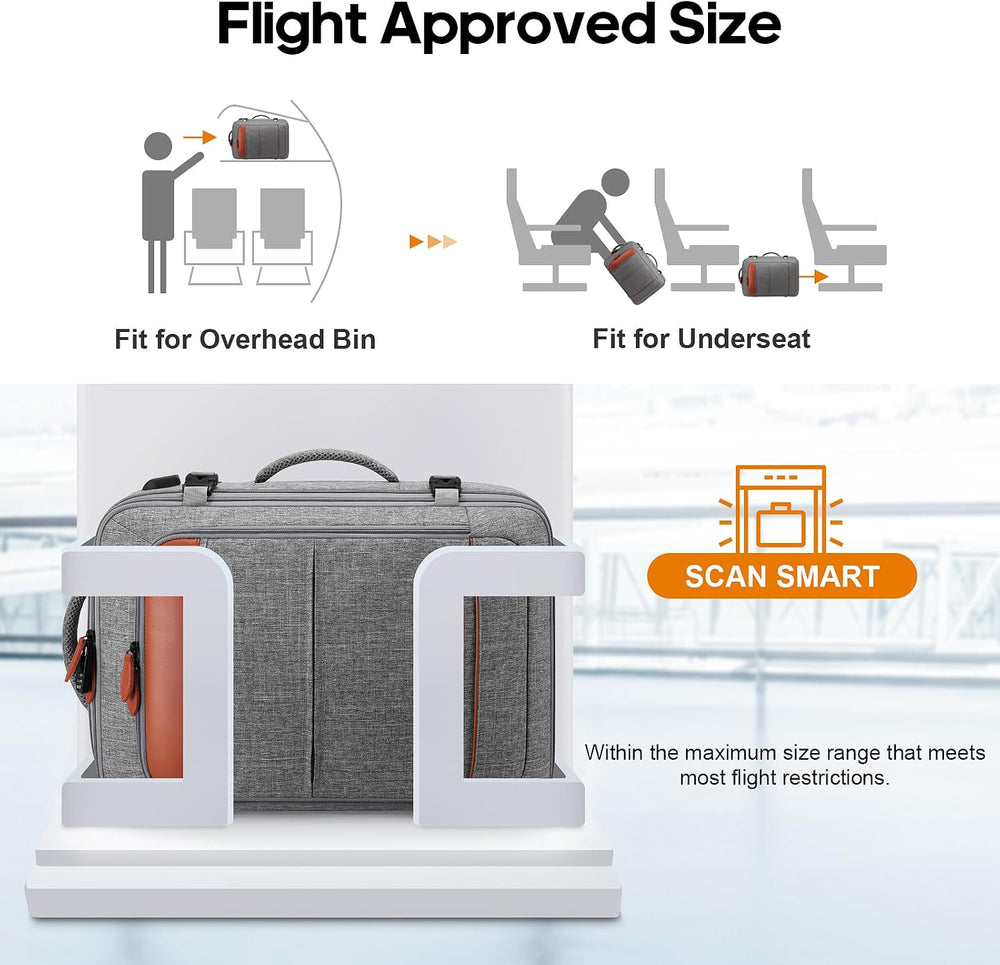 Bagsure Travel Carry On Backpack,42L Flight Approved,Expandable Backpack