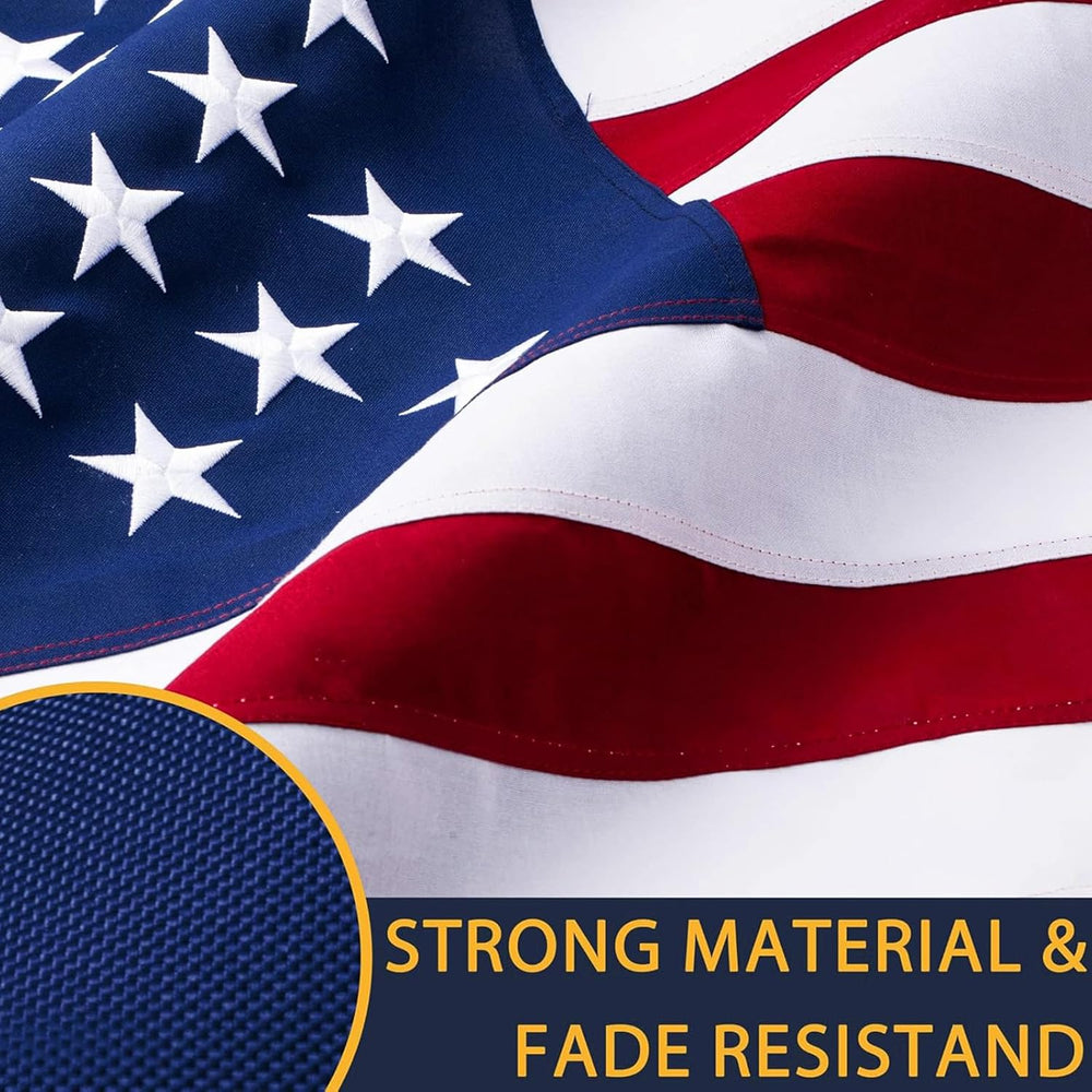 American Flag 4x6ft Outdoor, TearProof High Wind Spun Polyester US Flags