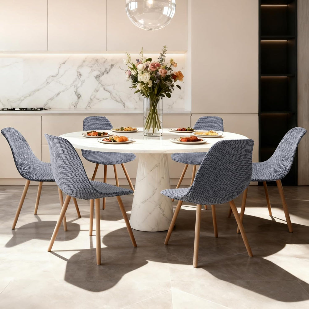 Fuloon Mid Century Modern Dining Chair Covers, Stretchable Armless Shell Slip...