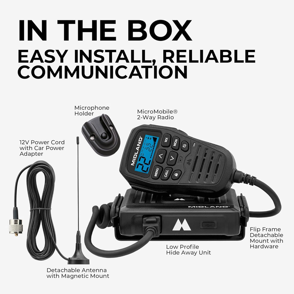 Midland MXT275 15W MicroMobile GMRS Two-Way Radio