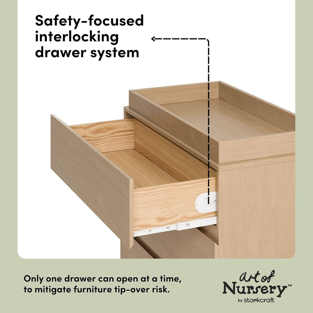 Storkcraft Sorrento 3 Drawer Chest with Changing Topper, Driftwood