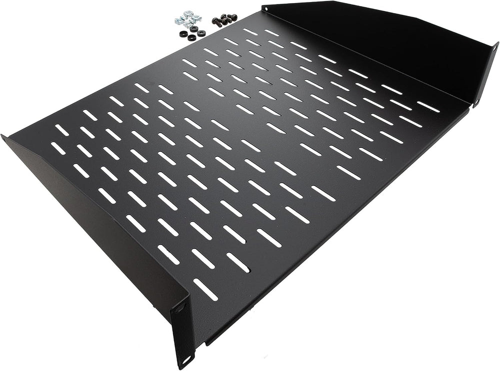 NavePoint 2U 19-Inch Universal Vented Rack Mount Cantilever Server Cabinet Sh...