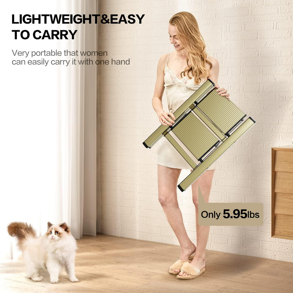 2 Step Ladder, Folding Step Stool with Anti-Slip Wide Pedal