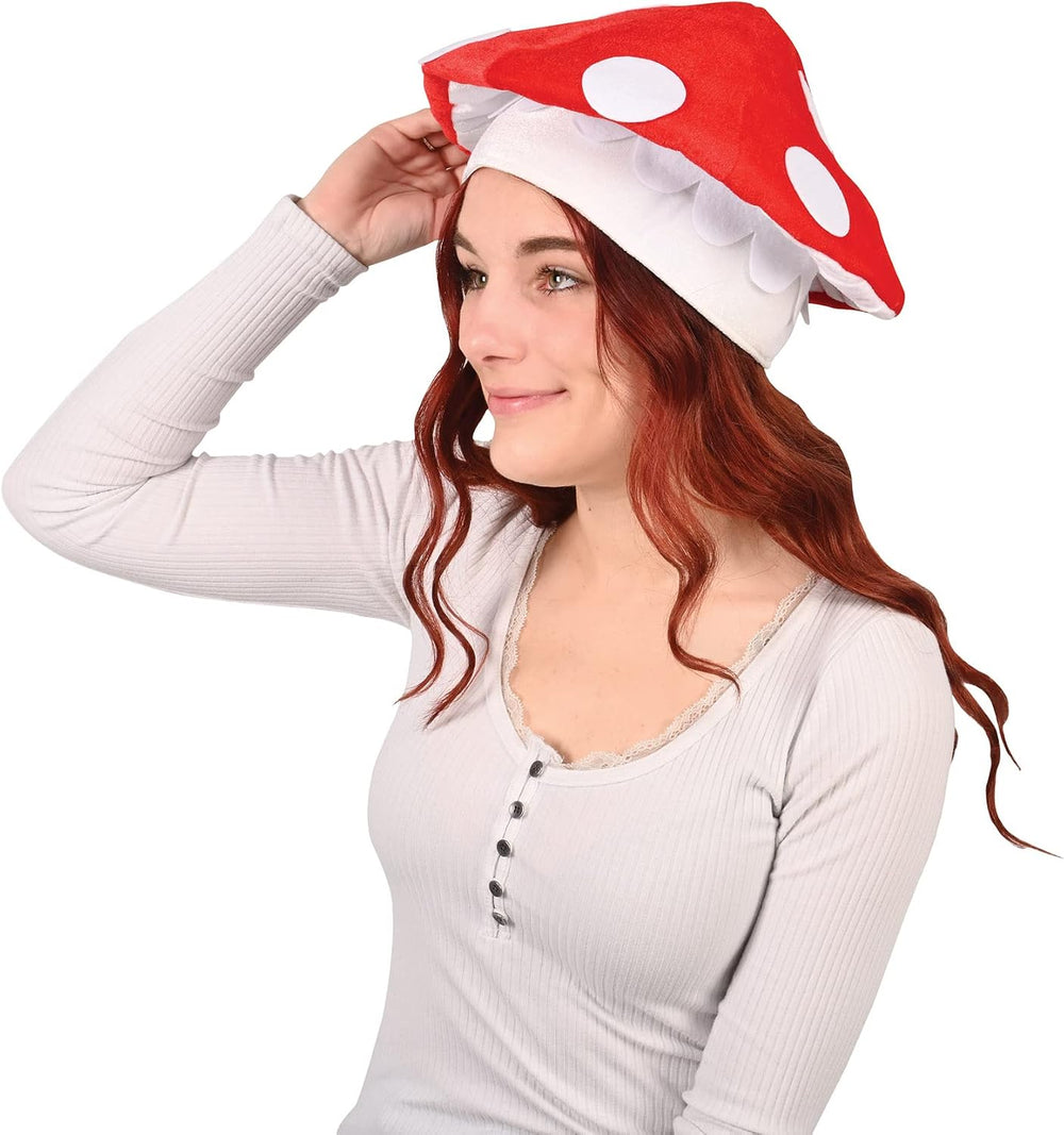 Beistle Unisex Plush Mushroom Hat – Arcade Party Supplies, Birthday & Hal...
