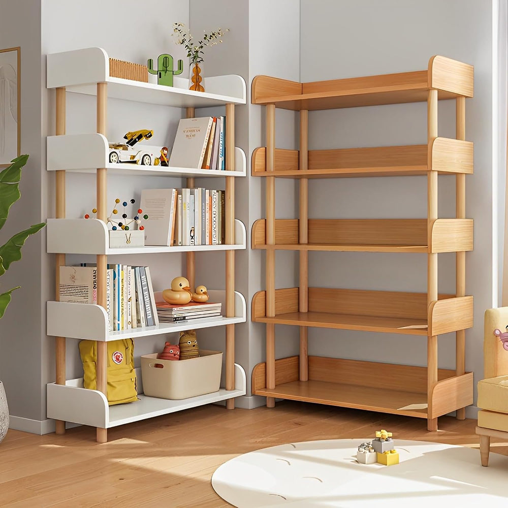 OSCHF 5-Tier Wooden Open Bookcase, Oak