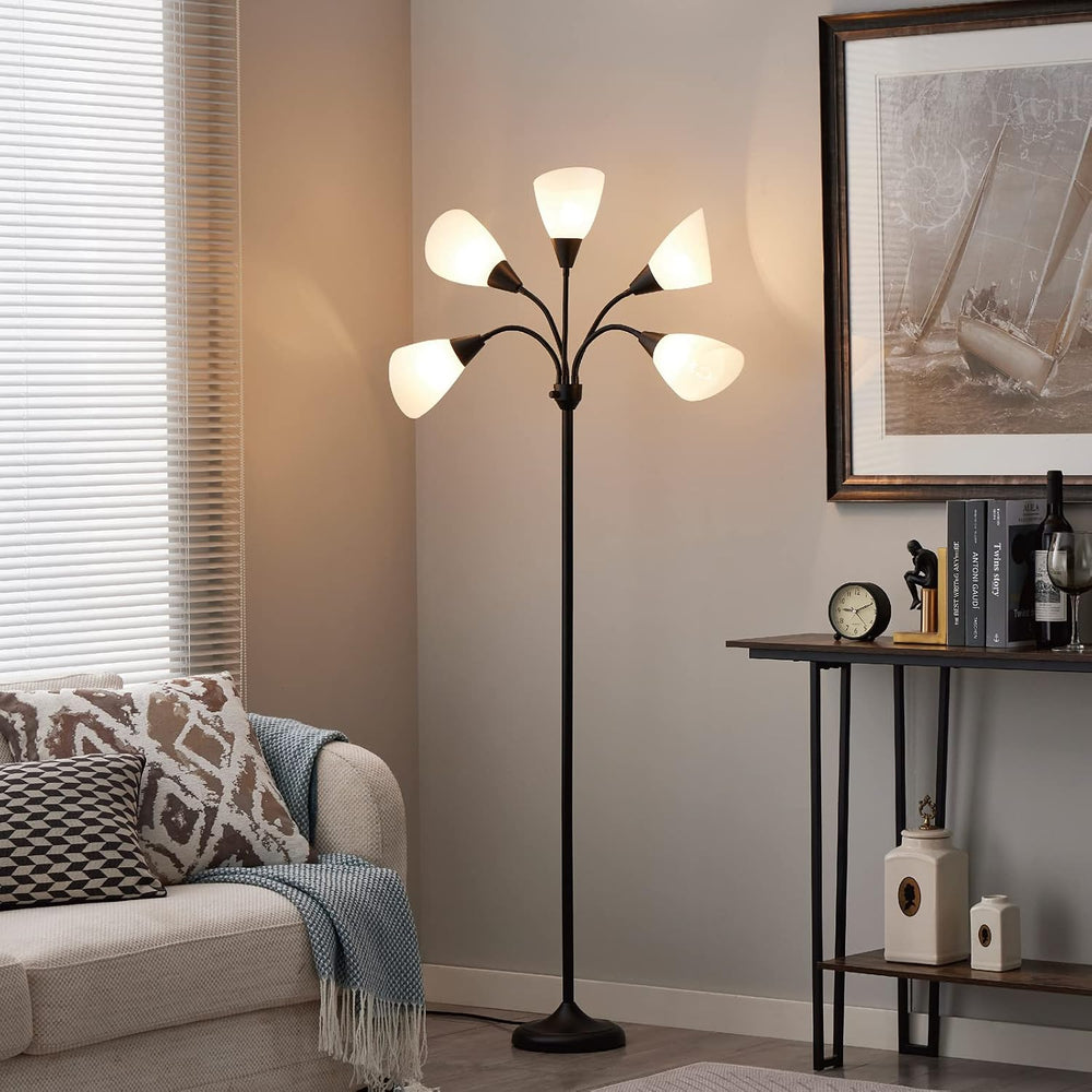 HonoDing Medusa Floor Lamps Standing Lamps 5 Heads Adjustable Reading Light L...