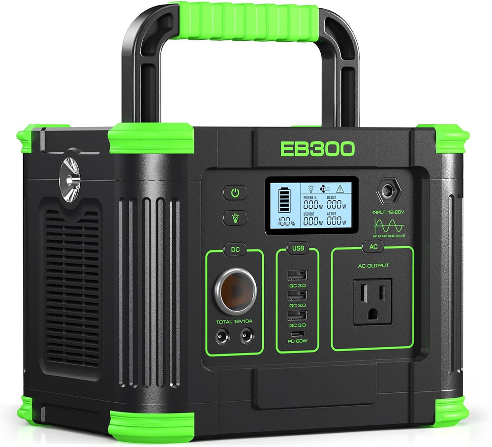 Portable Power Station 330W, 288.6Wh Solar Generator for Outdoor Home